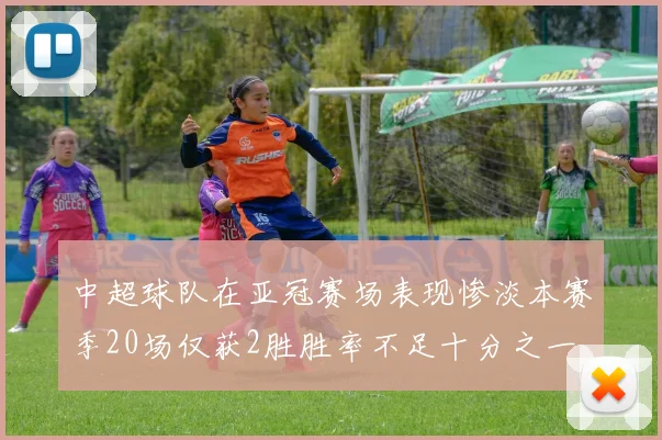 中超球队在亚冠赛场表现惨淡本赛季20场仅获2胜胜率不足十分之一